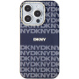 DKNY Repeat Pattern Tonal Stripe kryt s MagSafe pre iPhone 13 Pro Max - tmavomodrý