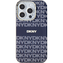 DKNY Repeat Pattern Tonal Stripe kryt s MagSafe pre iPhone 13 Pro Max - tmavomodrý