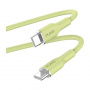 PURO Soft nabíjací a dátový kábel USB-C / USB-C pre iPhone / iPad / AirPods - 1,5 m - svetlo zelený