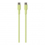 PURO Soft nabíjací a dátový kábel USB-C / USB-C pre iPhone / iPad / AirPods - 1,5 m - svetlo zelený