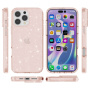 Transparentný kryt s trblietkami pre iPhone 16 Pro - ružovozlatý