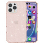 Transparentný kryt s trblietkami pre iPhone 16 Pro - ružovozlatý
