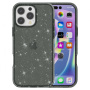 Transparentný kryt s trblietkami pre iPhone 16 Pro - sivý