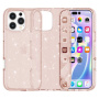 Transparentný kryt s trblietkami pre iPhone 16 Pro Max - ružovozlatý