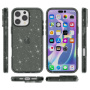 Transparentný kryt s trblietkami pre iPhone 16 Pro Max - šedý
