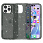 Transparentný kryt s trblietkami pre iPhone 16 Pro Max - šedý