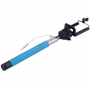 Teleskopická selfie tyč / monopod s drôtovou spúšťou pre iPhone - dĺžka 101,4 cm - modrá