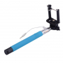 Teleskopická selfie tyč / monopod s drôtovou spúšťou pre iPhone - dĺžka 101,4 cm - modrá