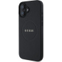 Guess Grained Classic Logo kryt s MagSafe pre iPhone 16 - čierny