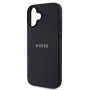 Guess Grained Classic Logo kryt s MagSafe pre iPhone 16 - čierny