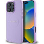 Guess Grained Classic Logo kryt s MagSafe pre iPhone 16 Pro - fialový