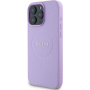 Guess Grained Classic Logo kryt s MagSafe pre iPhone 16 Pro - fialový