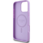 Guess Grained Classic Logo kryt s MagSafe pre iPhone 16 Pro - fialový