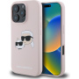 Karl Lagerfeld Double Heads silikónový kryt s MagSafe pre iPhone 16 Pro - ružový