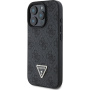 Guess 4G Strass Triangle Metal Logo kryt pre iPhone 16 Pro Max - šedý