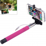 Teleskopická selfie tyč / monopod s drôtovou spúšťou pre iPhone - dĺžka 101,4 cm - ružová