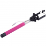 Teleskopická selfie tyč / monopod s drôtovou spúšťou pre iPhone - dĺžka 101,4 cm - ružová