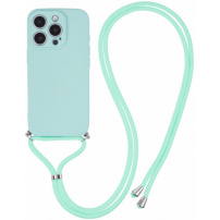 Ochranný kryt so šnúrkou pre iPhone 16 Pro - azúrový