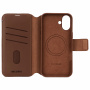 Decoded Detachable Wallet 2v1 odnímateľné flipové puzdro pre iPhone 16 Plus - hnedé