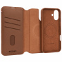 Decoded Detachable Wallet 2v1 odnímateľné flipové puzdro pre iPhone 16 Plus - hnedé