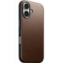 Nomad Modern Leather kožený kryt s MagSafe pre iPhone 16 - hnedý