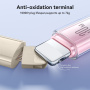 JOYROOM S-A42 Crystal Clear opletený nabíjací a dátový kábel - USB-C na Lightning - 1,2 m - bieloružový