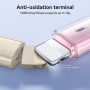 JOYROOM S-A42 Crystal Clear opletený nabíjací a dátový kábel - USB-A na Lightning - 1,2 m - bieloružový