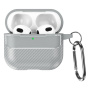 Obal so vzorom karbónových vlákien pre AirPods 4 / 5 - sivý
