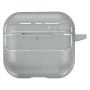 Obal so vzorom karbónových vlákien pre AirPods 4 / 5 - sivý