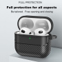 Obal so vzorom karbónových vlákien pre AirPods 4 / 5 - sivý