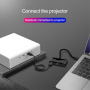 V83 5v1 redukcia - HDMI / VGA / 3,5 mm jack / USB-A na USB-C - čierna