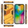 Odolný ochranný kryt so stojanom pre iPhone 16 Plus - oranžový