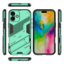 Odolný ochranný kryt so stojanom pre iPhone 16 Plus - zelený