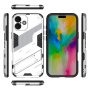 Odolný ochranný kryt so stojanom pre iPhone 16 Plus - biely