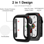 Metalické púzdro s tvrdeným sklom pre Apple Watch 46mm - strieborné