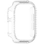 Lesklé púzdro posiate kamienkami pre Apple Watch 46mm - číre