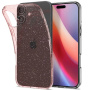 Spigen Liquid Crystal Glitter trblietavý kryt pre iPhone 16 - ružový