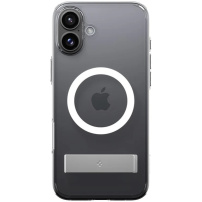 Spigen Ultra Hybrid S transparentný kryt so stojanom a MagSafe pre iPhone 16 - číry