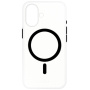 FIXED MagPurity transparentný kryt s čiernym MagSafe pre iPhone 16 Plus - číry
