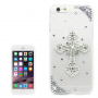 Luxusný kryt / obal s kamienkami v štýle diamantu pre Apple iPhone 6S / 6 - kríž
