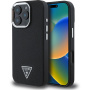 Guess Grained Triangle Logo kryt s MagSafe pre iPhone 16 Pro - čierny