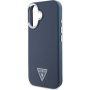 Guess Grained Triangle Logo kryt s MagSafe pre iPhone 16 - tmavomodrý