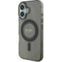 Guess IML Rhinestones Ring kryt s MagSafe pre iPhone 16 - sivý