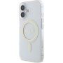 Guess IML Glitter Ring kryt s MagSafe pre iPhone 16 - číry