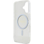Guess IML Glitter Ring kryt s MagSafe pre iPhone 16 - číry