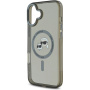 Karl Lagerfeld IML K&CH Heads Metal Frame kryt s MagSafe pre iPhone 16 - sivý