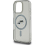 Karl Lagerfeld IML K&CH Heads Metal Frame kryt s MagSafe pre iPhone 16 Pro - sivý