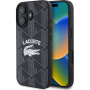 Lacoste Blend Monogram kryt s MagSafe pre iPhone 16 - čierny