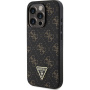 Guess 4G Triangle Metal Logo kryt pre iPhone 16 Pro - čierny