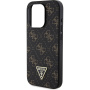 Guess 4G Triangle Metal Logo kryt pre iPhone 16 Pro - čierny